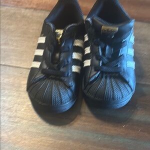 Adidas Black and White Superstar Sneakers